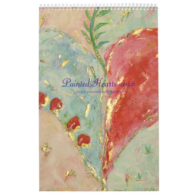 Coeurs peints Calendrier 2026 (Protection)