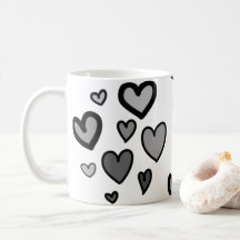 Coeurs personnalisables Café Mug