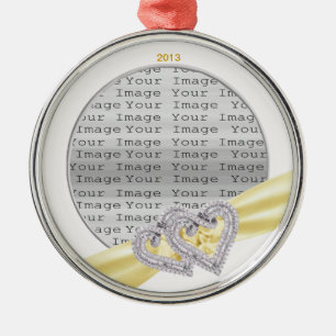 Coeurs Personnalisés Ornement en ruban citron