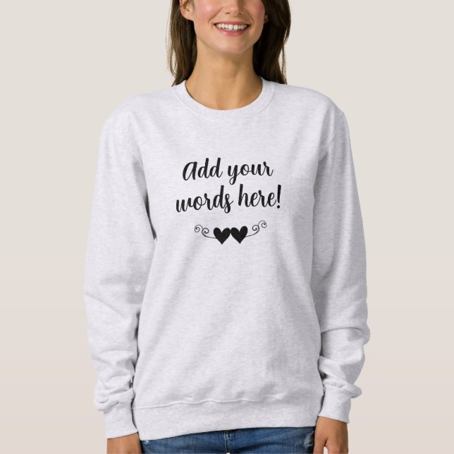 Coeurs personnalisés Sweatshirt féminine (Devant)