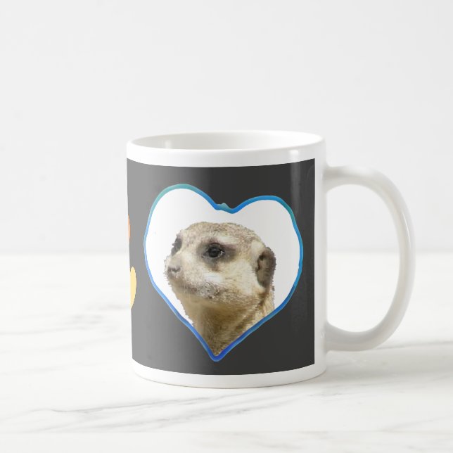 Coeurs Photo Café Mug Noir (Droite)