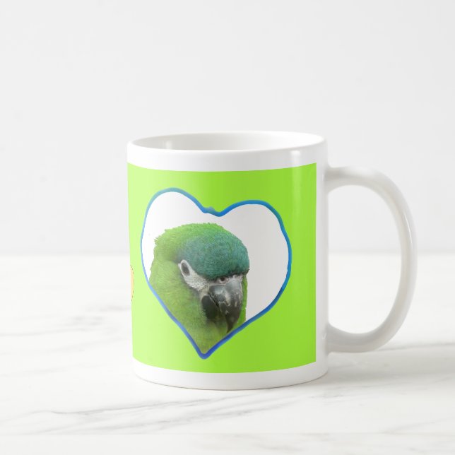 Coeurs Photo Café Mug Vert (Droite)