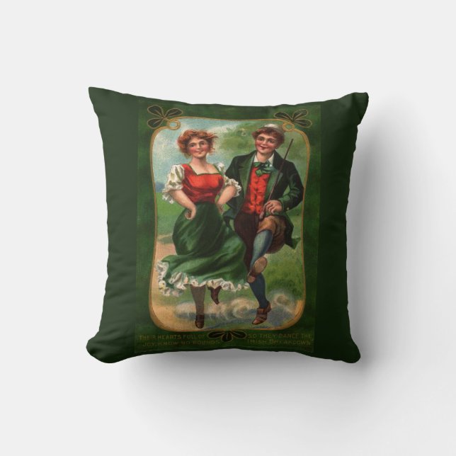 Cœurs Pleins de Joie - Coussin de Danse Irlandaise (Recto)