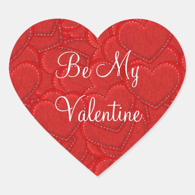 Coeurs pointus Soyez Mes Stickers Valentine (Devant)