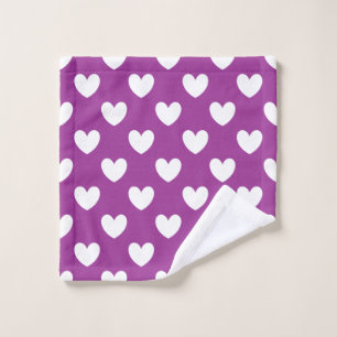 Coeurs polka blanc sur Cactus violet Fleur violet