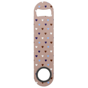 Coeurs Polka sur brun pâle