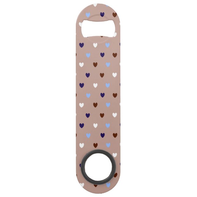 Coeurs Polka sur brun pâle (Devant)