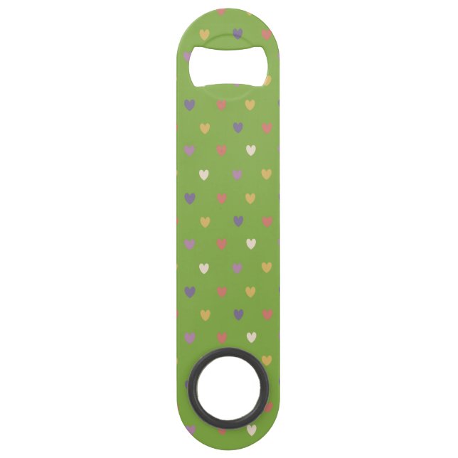 Coeurs Polka sur vert vert (Devant)