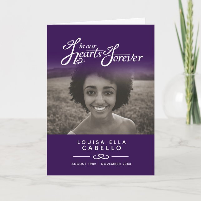 Coeurs pour toujours programme de services funérai (Devant)