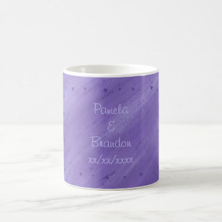Coeurs pourpres Mélangés Mugs Personnalisés Violet