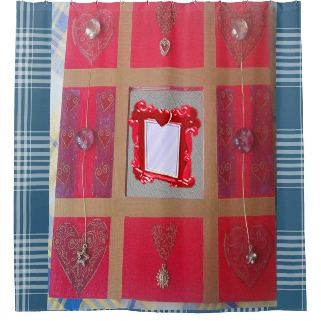 Coeurs rideau douche (Devant)