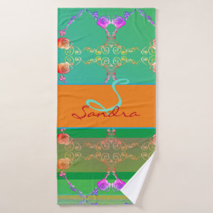 Coeurs roses Apricot & Turquoise