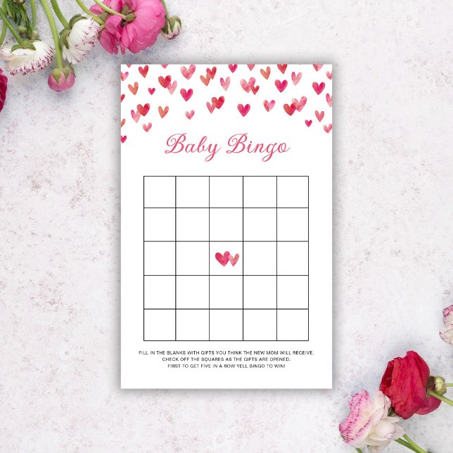 Coeurs roses Baby Bingo Jeu (Créateur téléchargé)