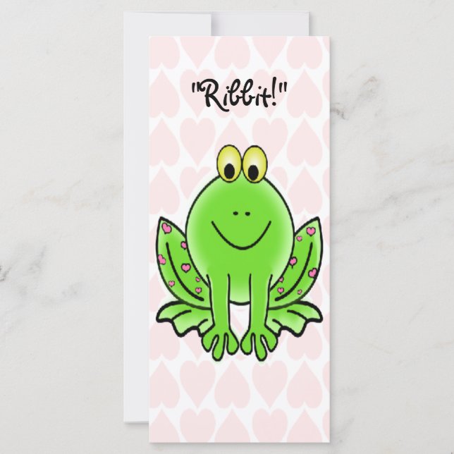 Coeurs roses et grenouilles Enfants Valentines Car (Devant)