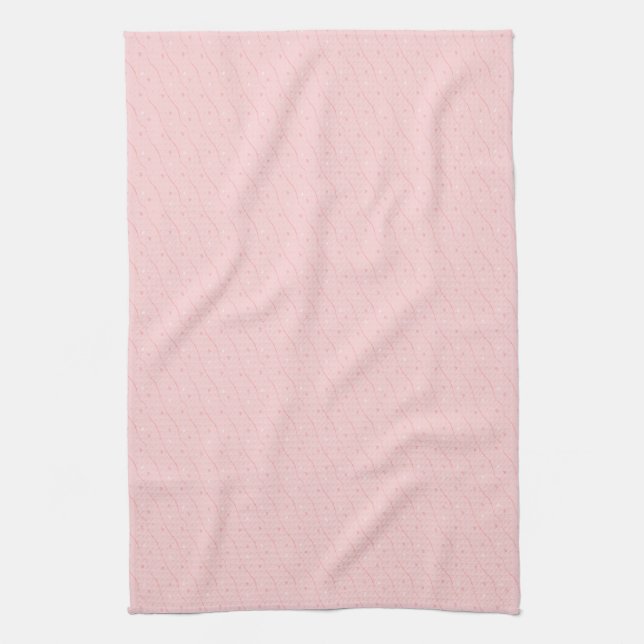 Coeurs roses Serviette de cuisine (Vertical)