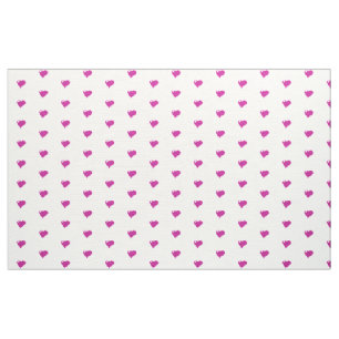 Coeurs roses Tissu de polyester sur mesure
