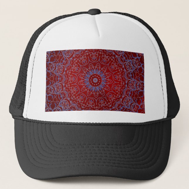 Coeurs rouges et Casquette de dentelle bleue (Devant)