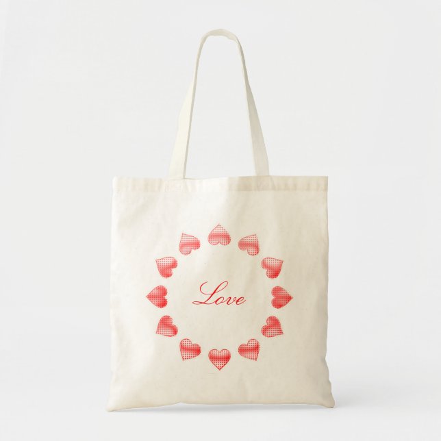Coeurs rouges romantiques - sac (Devant)