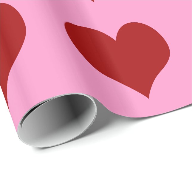 Coeurs ~ Rouleau Papier d'enveloppement Cadeau CHA (Coin rond)