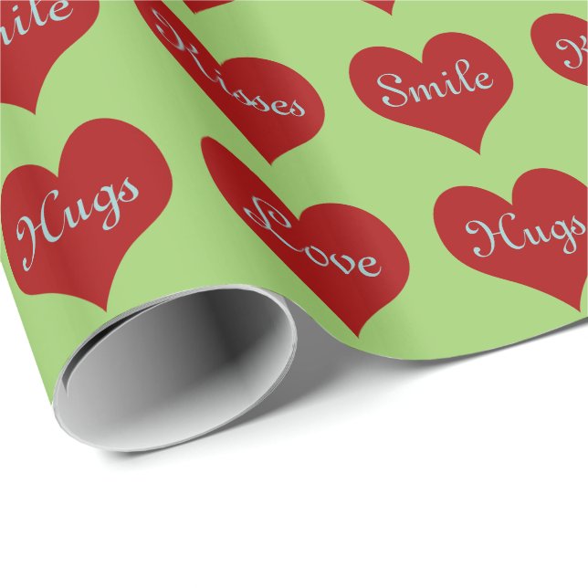 Coeurs ~ Rouleau Papier d'enveloppement Cadeau CHA (Coin rond)