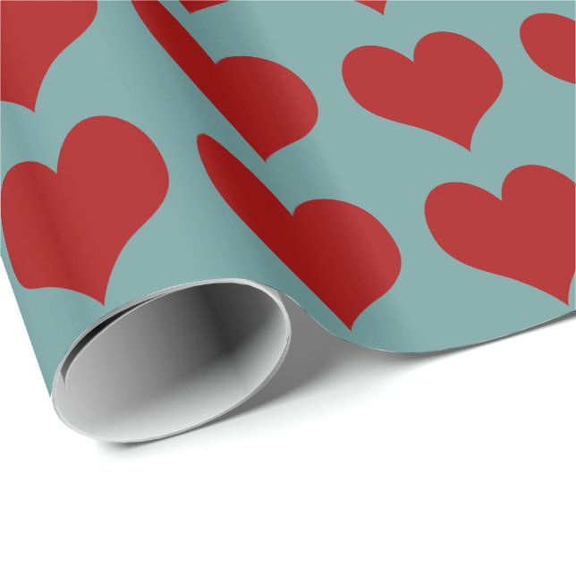 Coeurs ~ Rouleau Papier d'enveloppement Cadeau CHA (Coin rond)