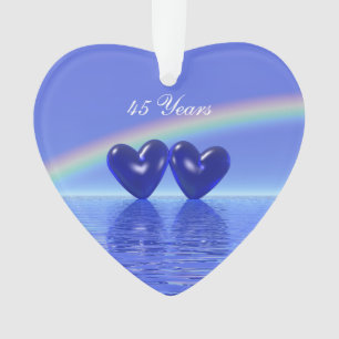 Coeurs saphirs du 45e anniversaire