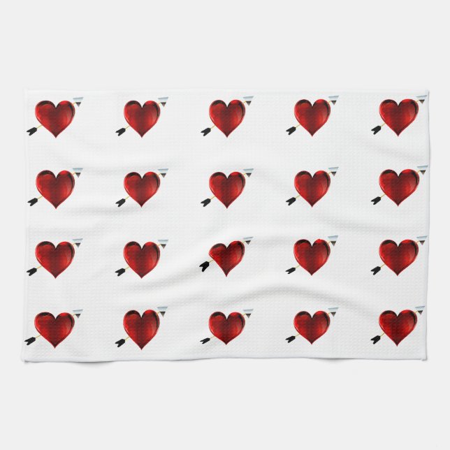 Coeurs Serviettes de cuisine (Horizontal)