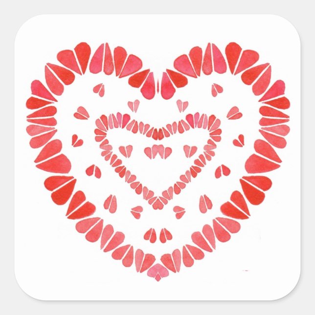 COEURS SUCRÉES Stickers Carré grand (Devant)