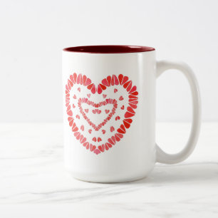 COEURS SUCRÉS Grand Mug Marron Bicolore