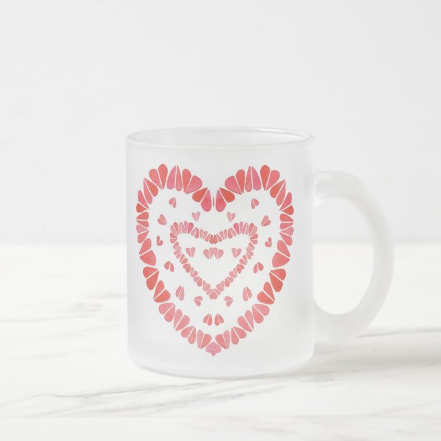 COEURS SUCRÉS Mug en verre dépoli (Droit)