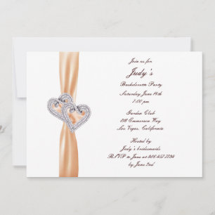 Coeurs Tangerine Personnalisé Invitation de la fêt