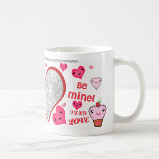 Coeurs tasse faite sur commande de photo d'amour