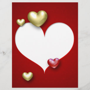 Coeurs Valentin Rouge Or Moderne