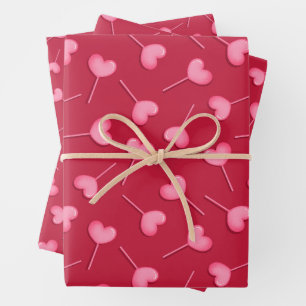 Coeurs Valentines Envelopper les feuilles de papie