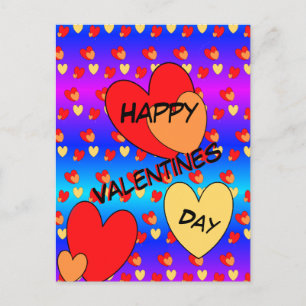 Coeurs Valentines Jour Poussière. Carte postale co