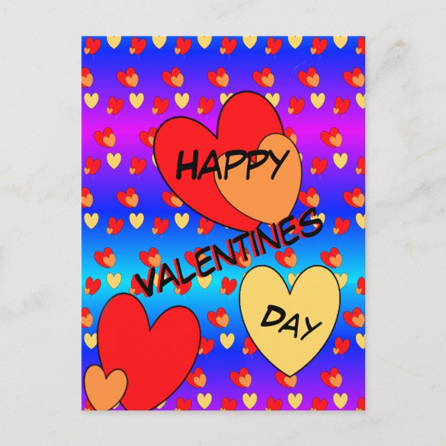 Coeurs Valentines Jour Poussière. Carte postale co (Devant)