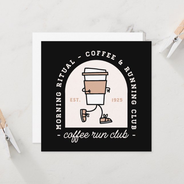 Coffee and running lovers run club funny (Devant/Arrière en situation)