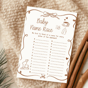 Coffee Baby est un jeu de course de noms de bébé