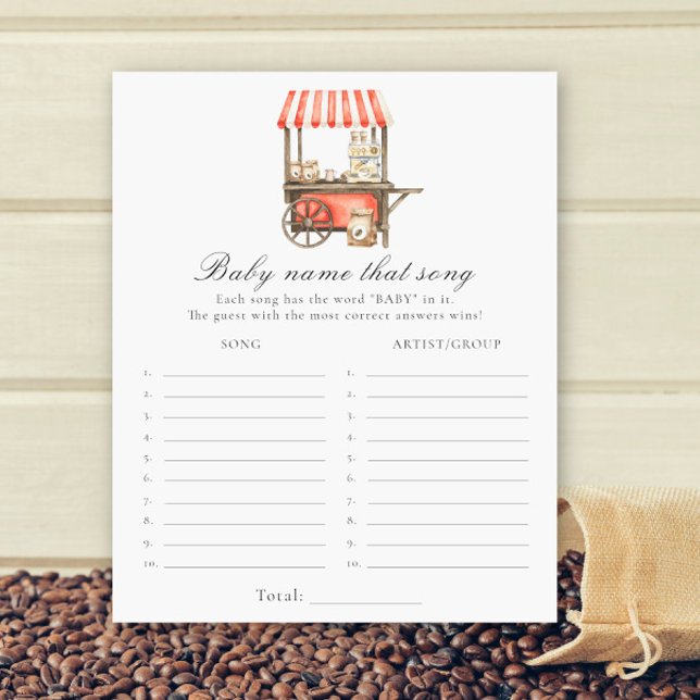 Coffee baby shower - Name that song game (Créateur téléchargé)