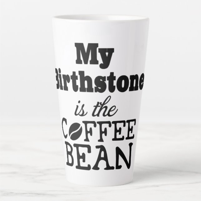 Coffee Bean Birthstone Latte Mug (Devant)