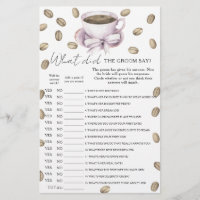 Coffee & Bow Bridal shower Que disait le marié
