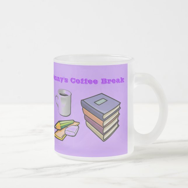 Coffee Break & Livres Frosted Coffee Mug (Droit)