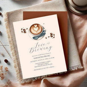 Coffee Bridal Shower Invitations L'amour brasse
