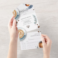 Coffee Bridal Shower Invitations L'amour brasse