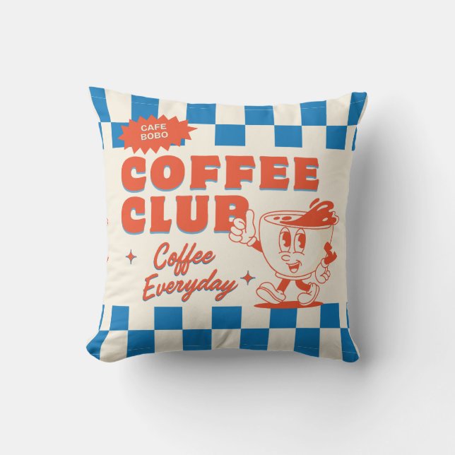 Coffee Club Cushion - coussin de tasse de dessin s (Recto)