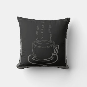 Coffee Cup Art Design Coussin