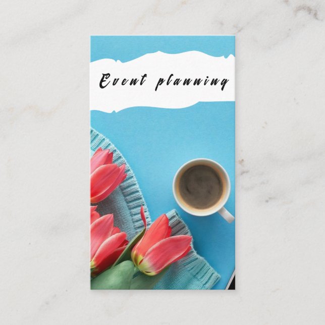 Coffee Event Planning Carte de visite moderne (Devant)