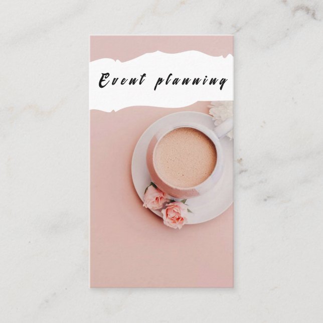Coffee Event Planning Carte de visite moderne (Devant)
