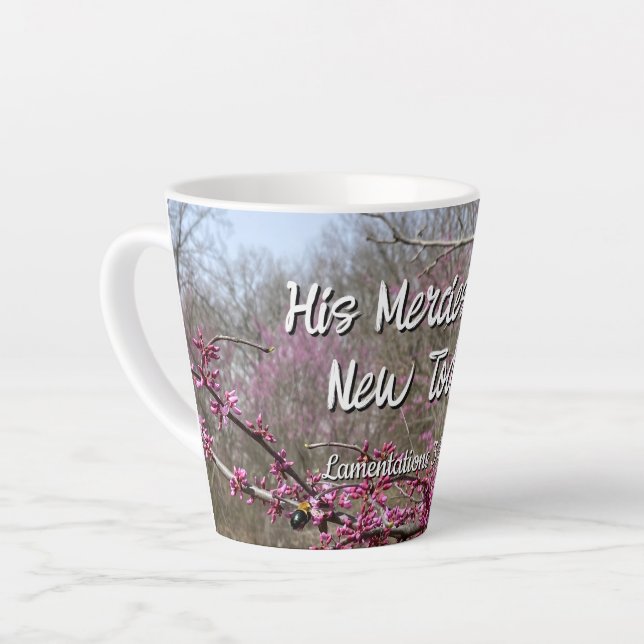 Coffee Latte Mug  His Mercies are New Today  (Angle gauche)