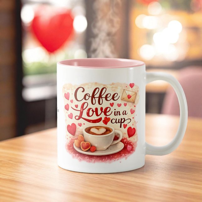 Coffee Love in a Cup Personalized Coffee Lover mug (Créateur téléchargé)